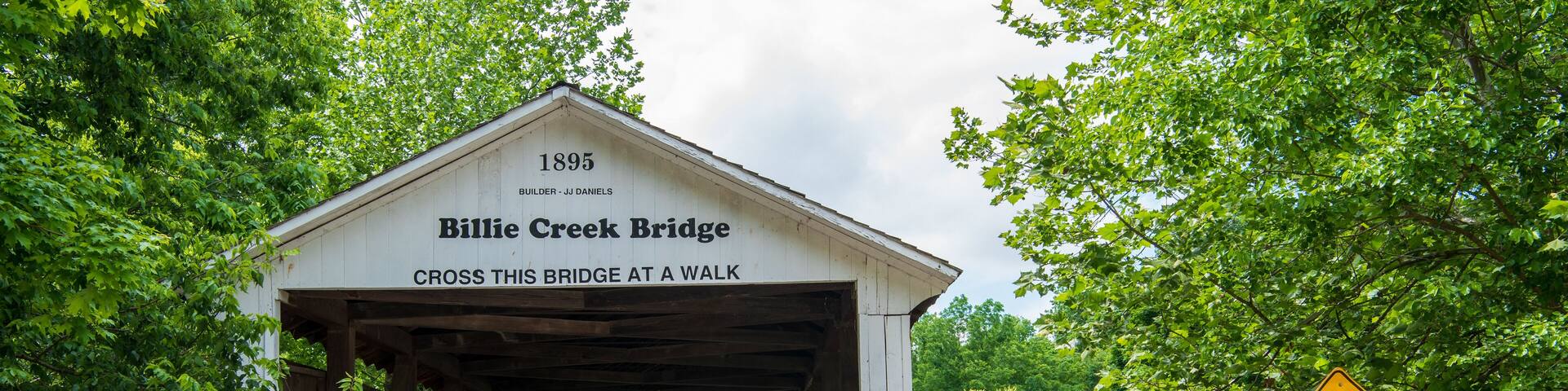Billie Creek Covered Bridge over Williams Creek on Old 36 Road east of Rockville in Parke County, Indiana