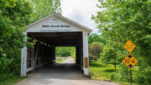 Billie Creek Covered Bridge over Williams Creek on Old 36 Road east of Rockville in Parke County, Indiana