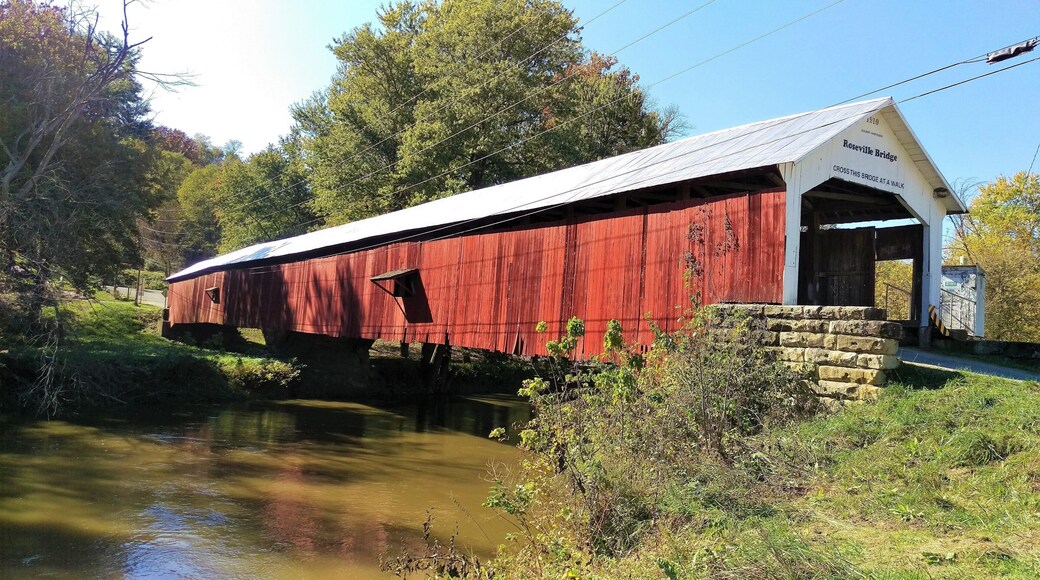 I loved this bridge as it was one of the few that you could actually drive through. At the other end of the covered bridge was a really nice mom and pop restaurant. If you have never experienced the Indiana Covered Bridge Festival you really do need to add it to your list of things to do this summer!
https://midlifemilestones.com/indiana-covered-bridge-festival/