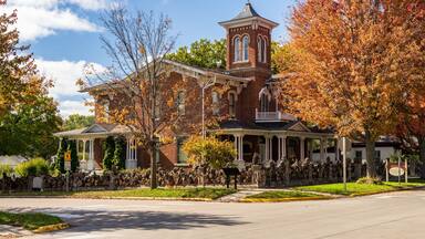 Ornate building housing Porter House Museum on W Broadway in Decorah Iowa