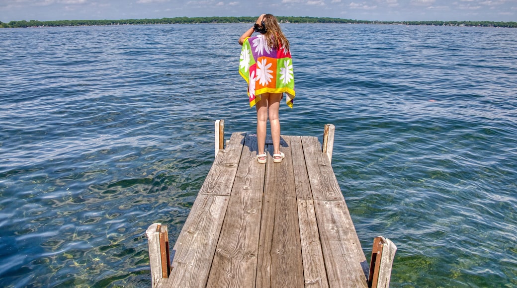 Young Girl visits the Tourist Area of Lake Okoboji in Northern Iowa