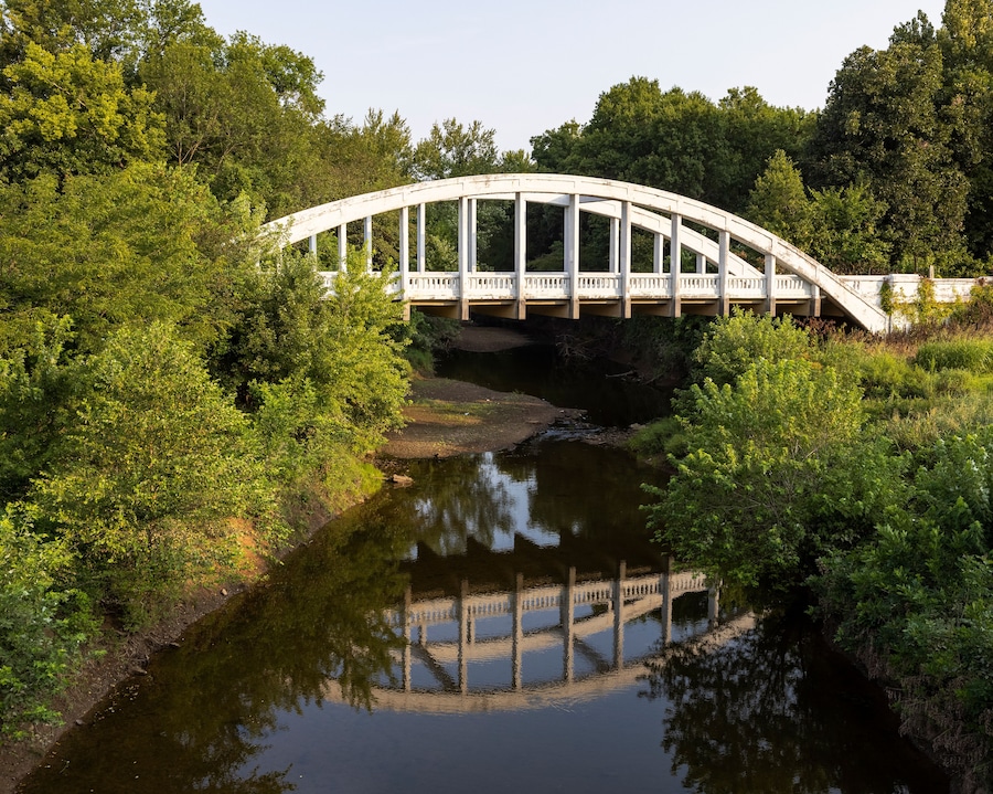 Historic Rainbow Bridge crossing Brush Creek on Route 66.