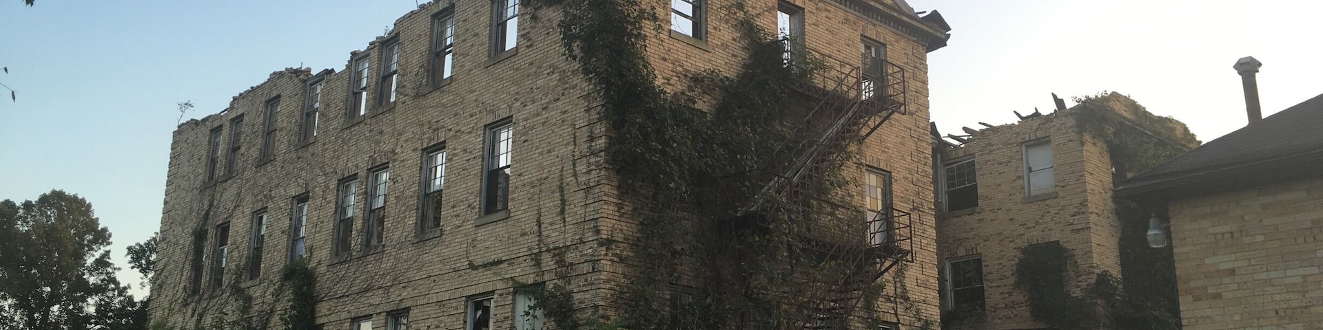 I think this was a school? Standing on top of the hill behind downtown Olive Hill, Kentucky