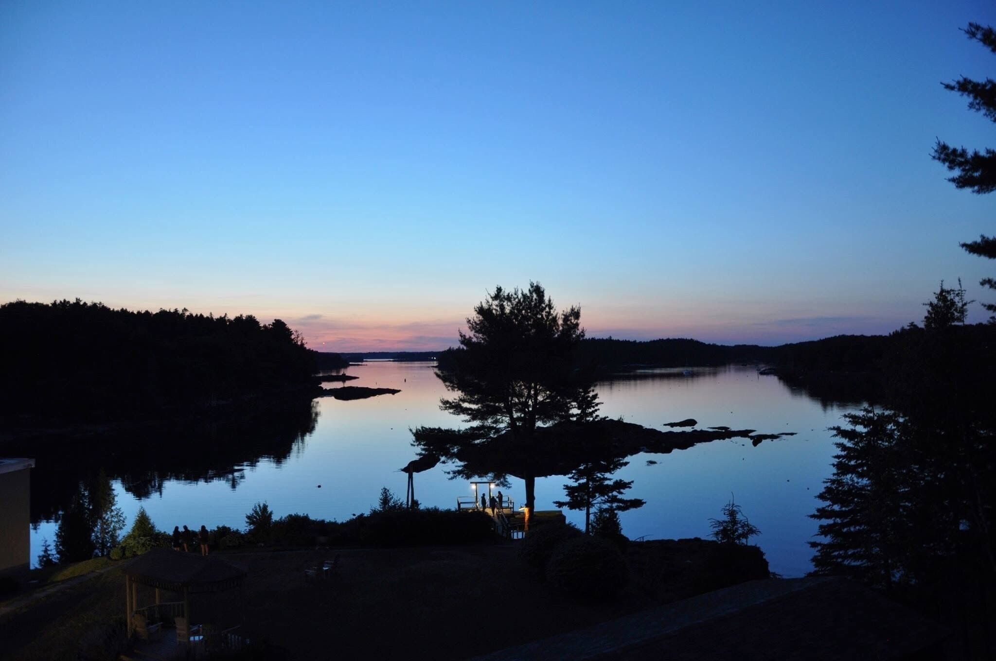Our sunset view from our room at Ocean Gate Resort