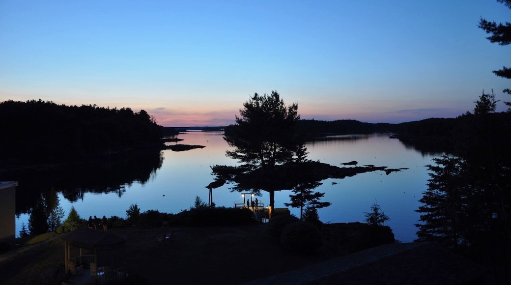Our sunset view from our room at Ocean Gate Resort
