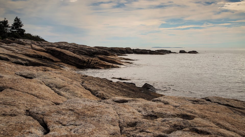 Stumbling along the rocky coast with a 20kg backpack, I found this beautiful pattern of rocks jutting out into the Atlantic Ocean -- my own little version of Land's End.