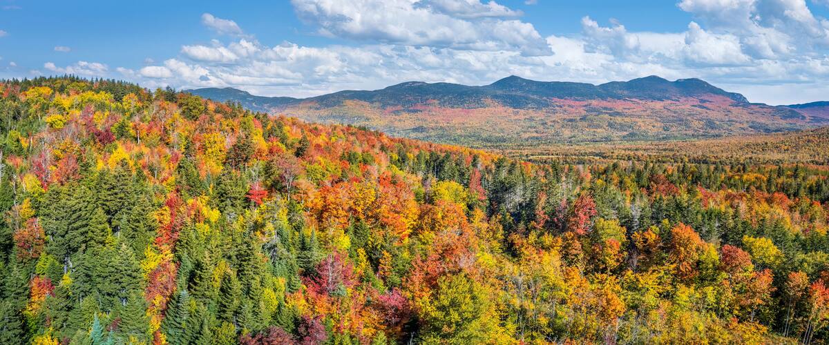 Beautiful autumn mountainside in the Carrabassett Valley - Maine