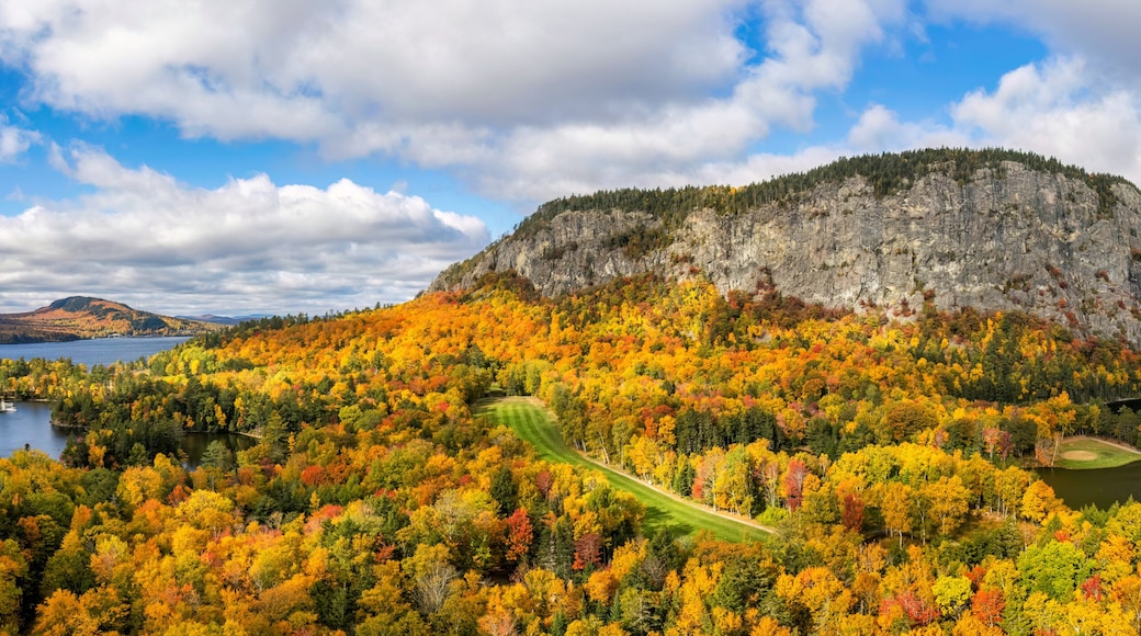 Autumn colors at Mount Kineo State Park - an island on Moosehead Lake - Maine