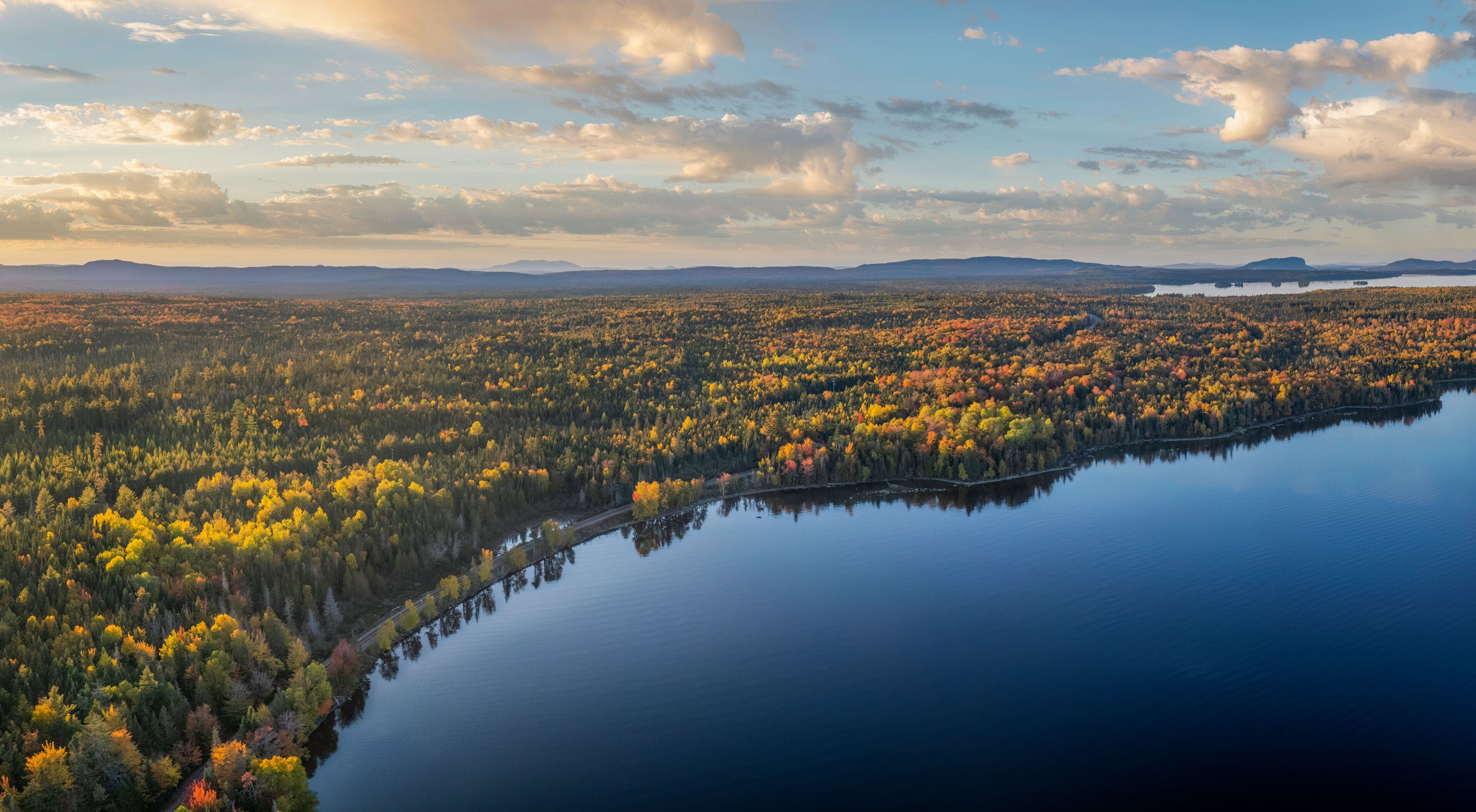 Autumn Sunset on Moosehead Lake - Maine