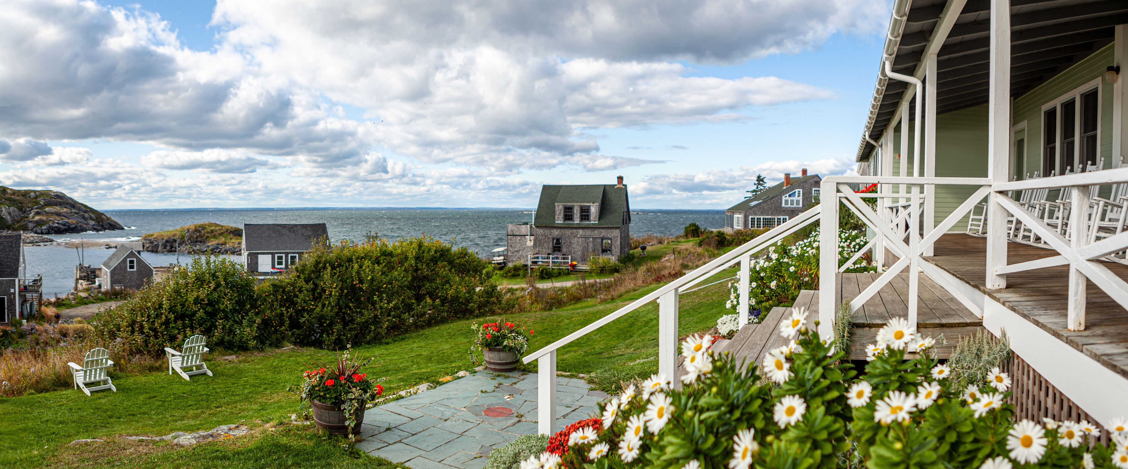 View from the front porch of the Island Inn, Monhegan Island