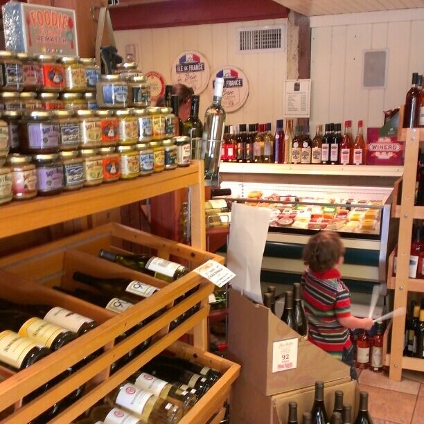 Great market with wine, cheese, port and pate.  What more can you need?