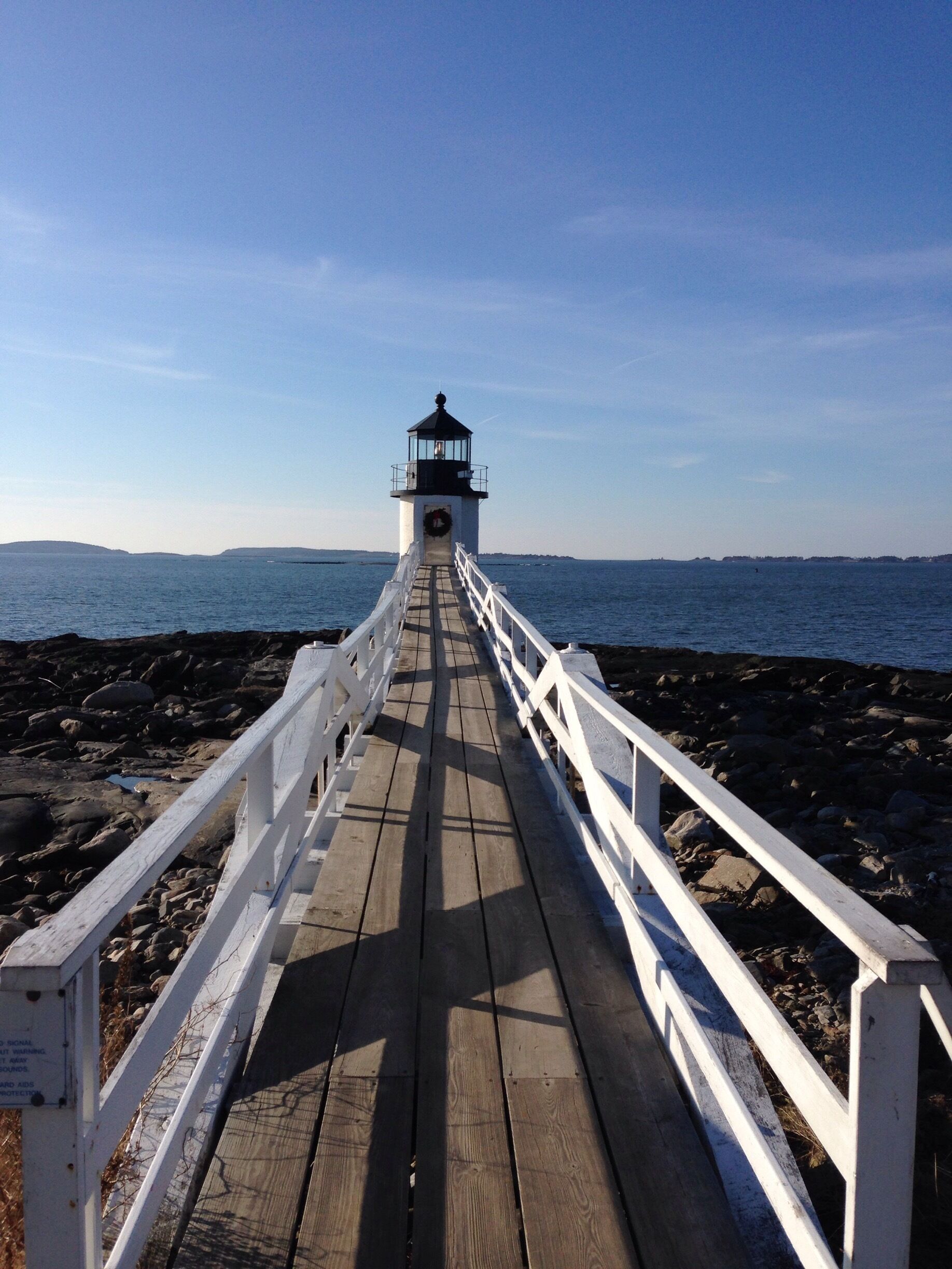 Quaint lighthouse on the coast of Maine