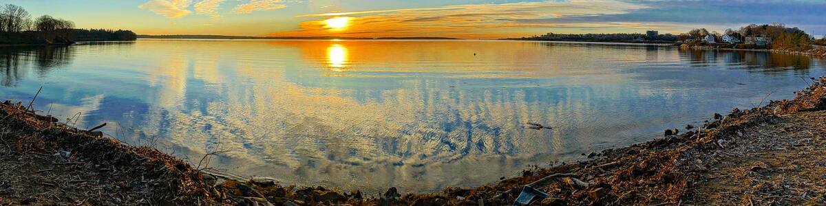 Sunrise at Cisco Bay in Maine USA