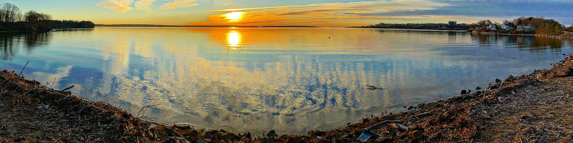 Sunrise at Cisco Bay in Maine USA