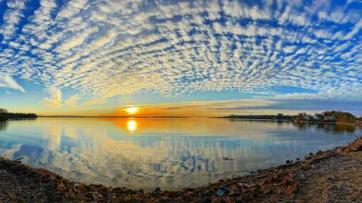 Sunrise at Cisco Bay in Maine USA