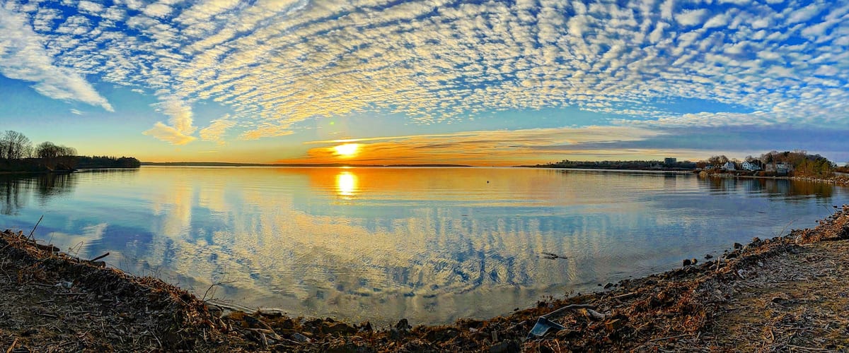 Sunrise at Cisco Bay in Maine USA