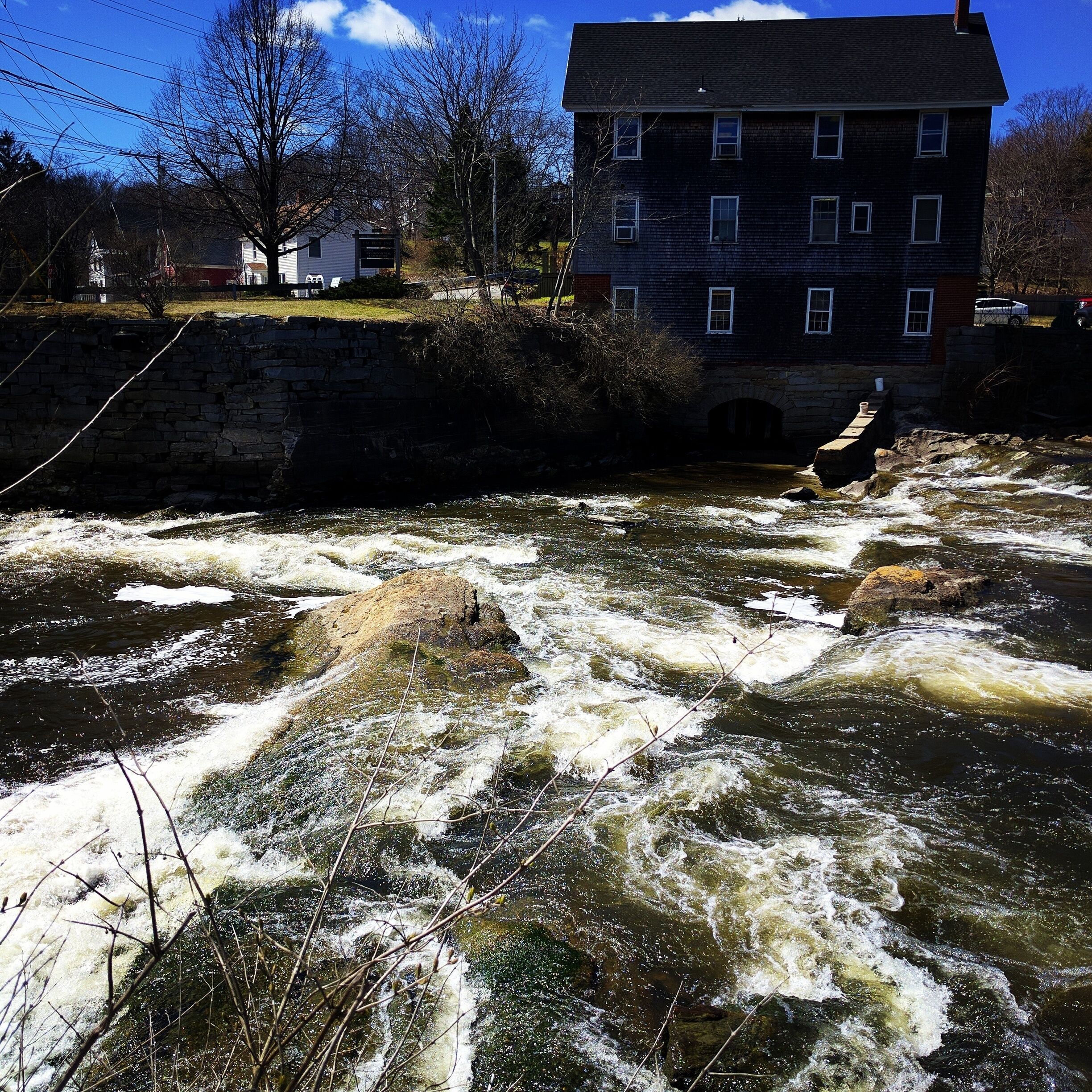 Grist mill park Yarmouth Maine. Small little picnic area