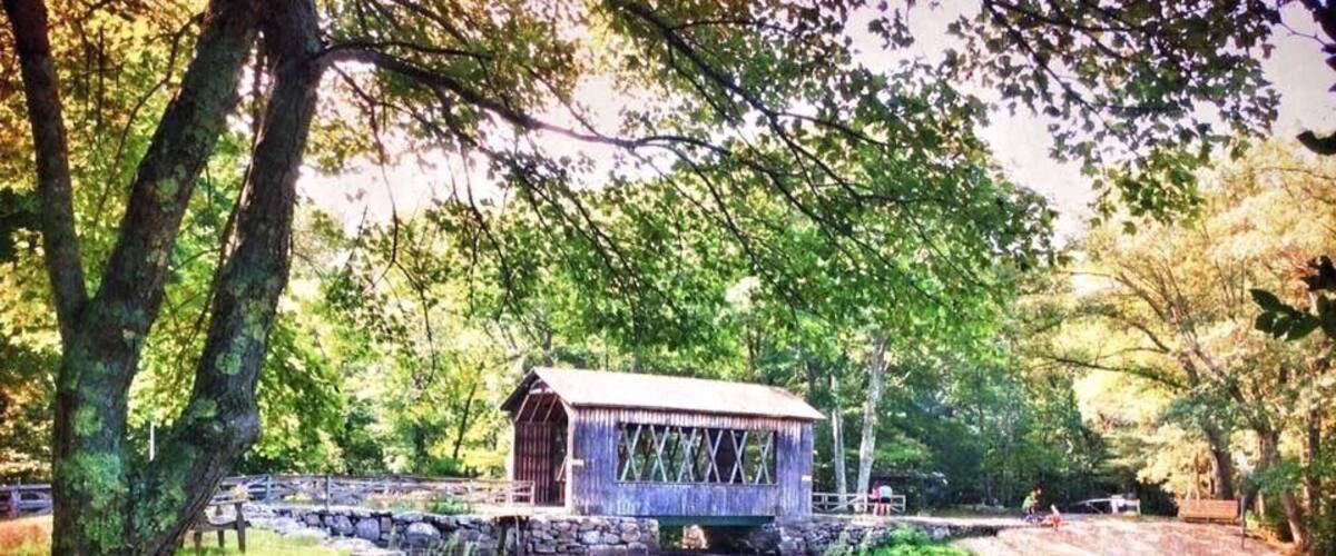 Covered bridge at the campgrounds.