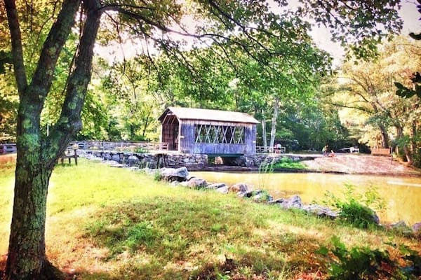 Covered bridge at the campgrounds.
