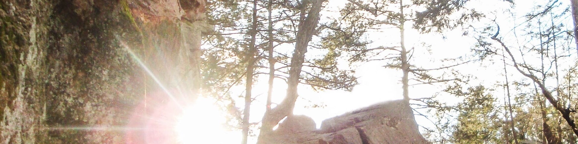 Purgatory Chasm is a fun park with huge boulders you can climb over, under, between, and around!