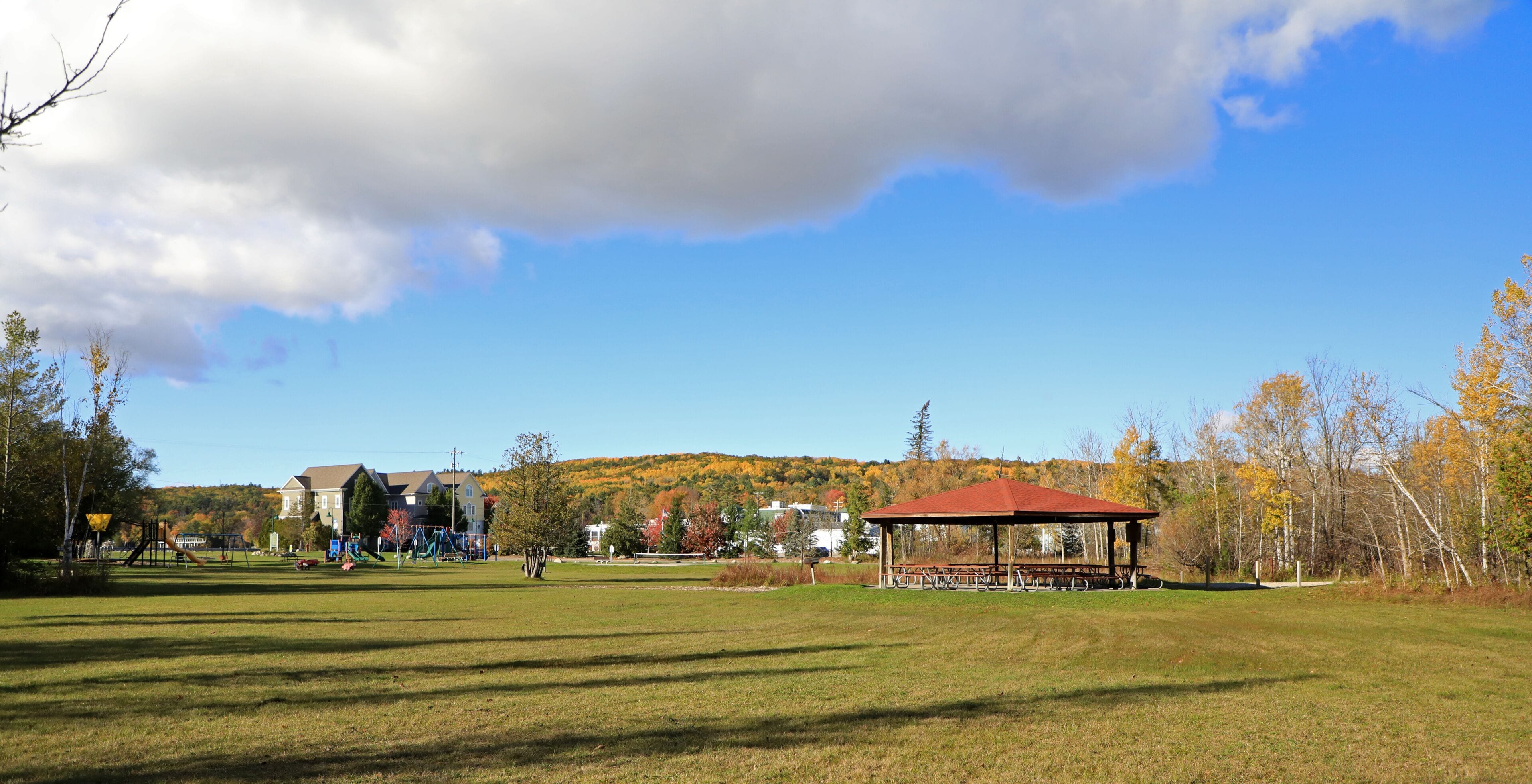 A public park in Walloon Lake Village,  is near the lake, and the Bear River in Northern Michigan.