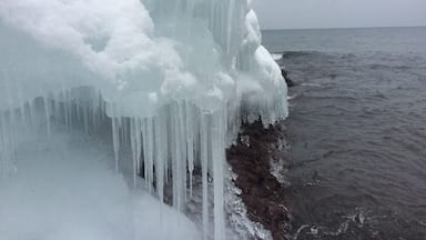 Did a guys weekend looking to get away. It turned out to be a perfect find--since there was no cell-service or internet we were completely off the grid. We rented a local lakefront cabin and ended up having a winter campfire, hanging outside as much as we could