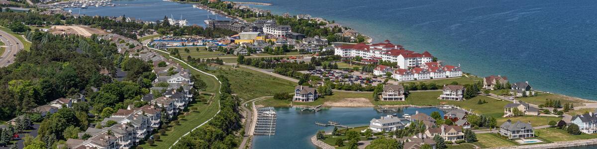 aerial view of Bay Harbor, Michigan