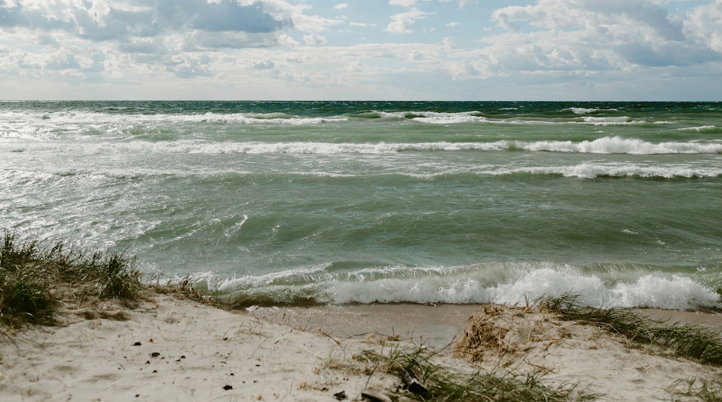 Wavy Day at Lake Michigan Beach