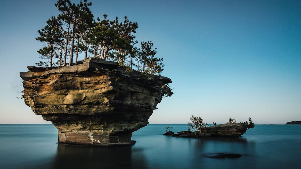 Turnip Rock at Michigan's Thumb in Port Austin