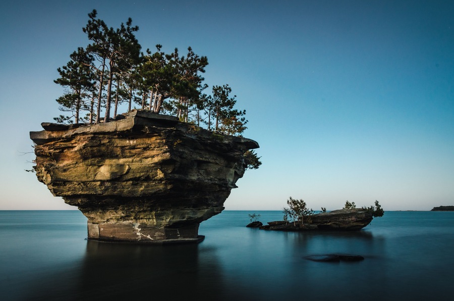 Turnip Rock at Michigan's Thumb in Port Austin