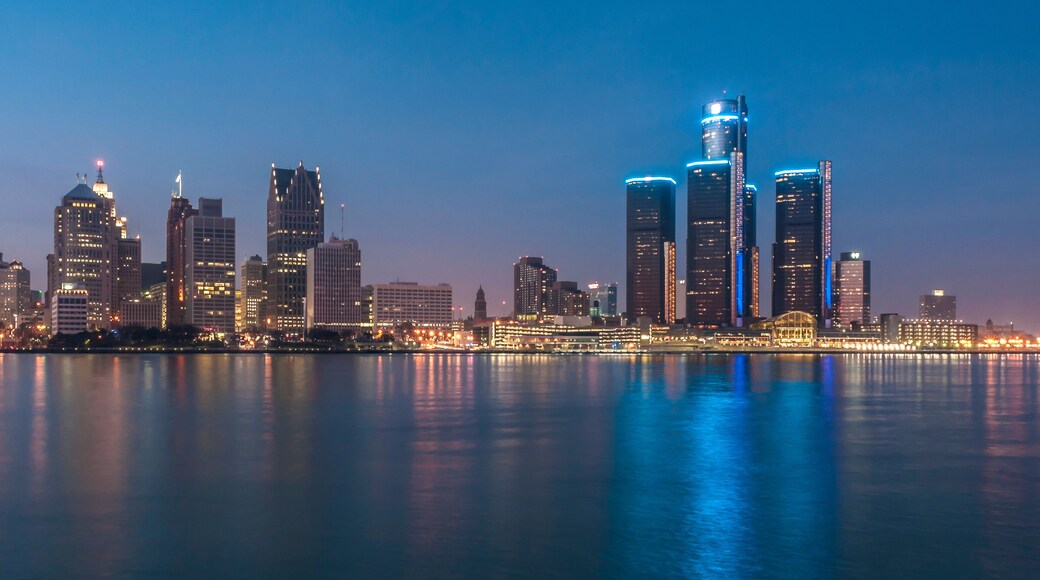 Detroit at night