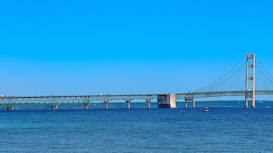 Historic Mackinac bridge, is the longest suspension bridge in America