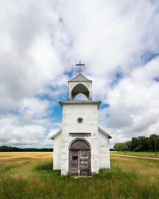 abandoned church outside Ada, MN