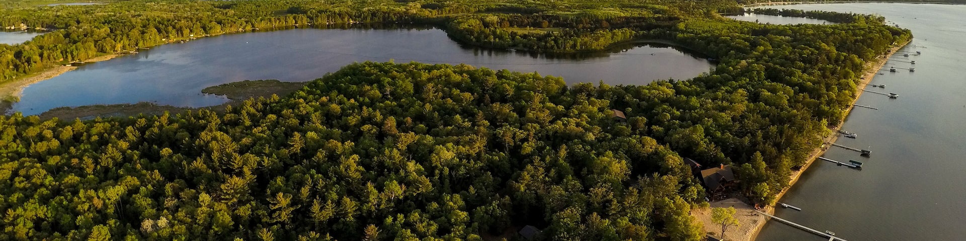 Aerial View over Pelican Lake, MN