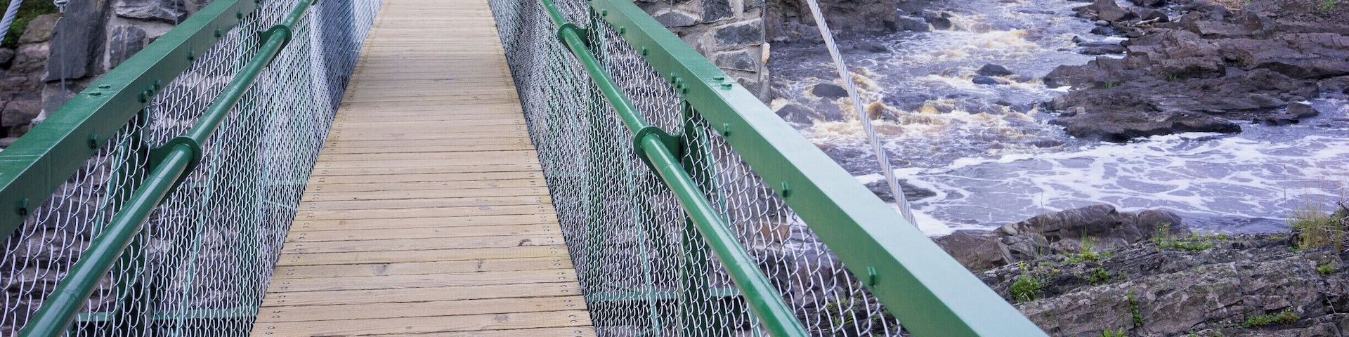 Newly reconstructed Swinging Bridge at Jay Cooke State Park, Duluth, MN