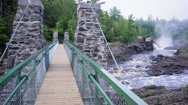 Newly reconstructed Swinging Bridge at Jay Cooke State Park, Duluth, MN