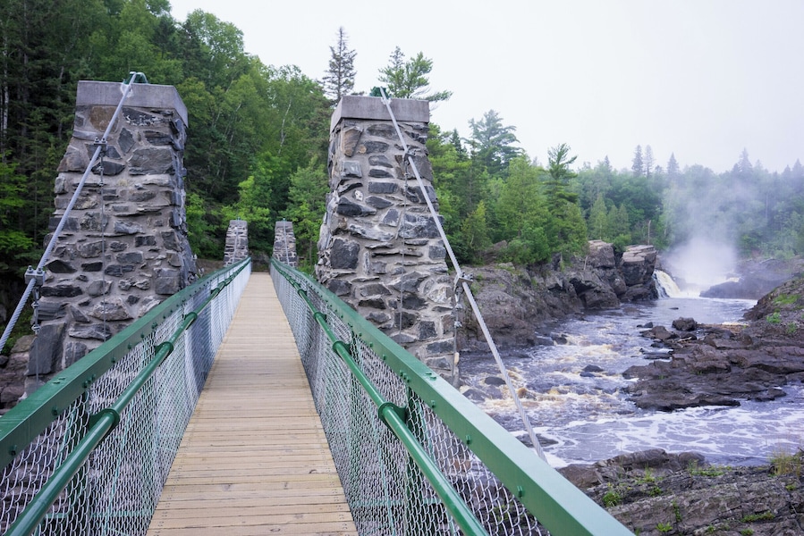 Newly reconstructed Swinging Bridge at Jay Cooke State Park, Duluth, MN
