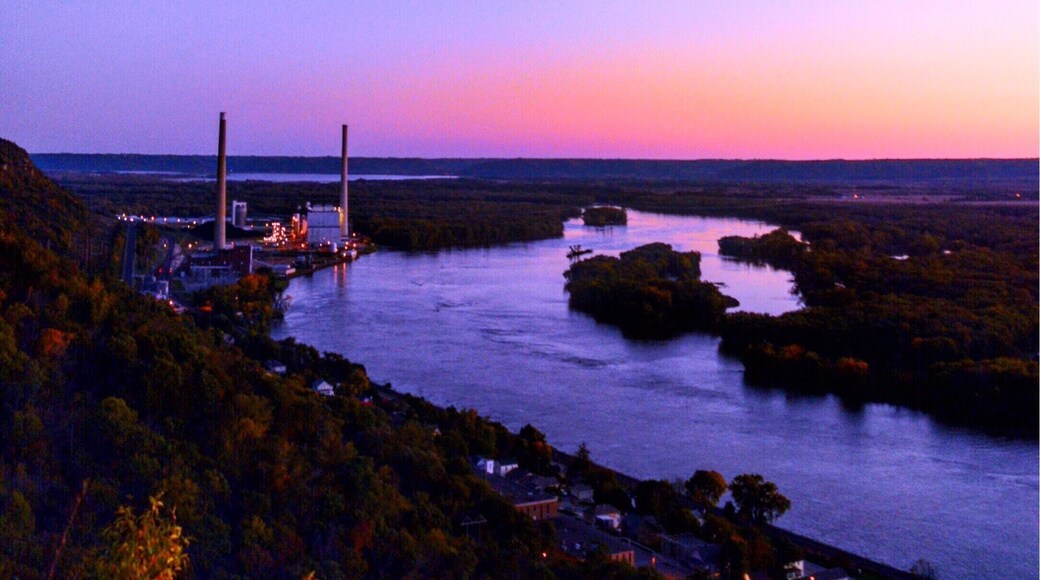 Buena Vista Park is located on the hill above Alma Wisconsin overlooking the Mississippi River