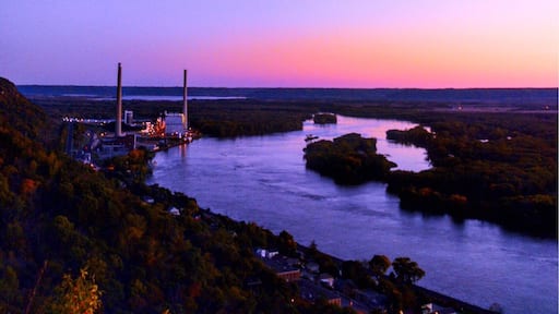 Buena Vista Park is located on the hill above Alma Wisconsin overlooking the Mississippi River