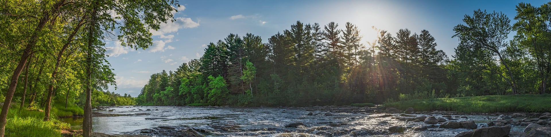 Sunrise Over the Kettle River in Minnesota Summer