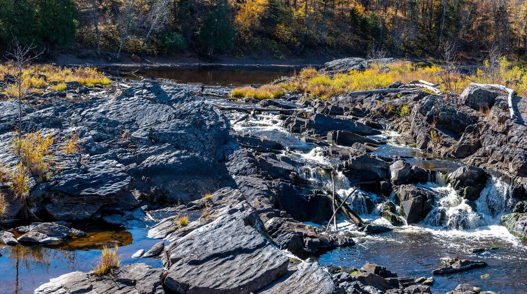 Panoramic view of the St. Louis River at Jay Cooke State Park in Minnesota, USA