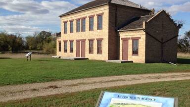 Minnesota State Park along the beautiful Minnesota River Valley. This is a historical location where Sioux tribes came for goods sold by the U.S. government. Tensions here led to the Sioux uprising and Dakota War of 1862, which left hundreds dead.