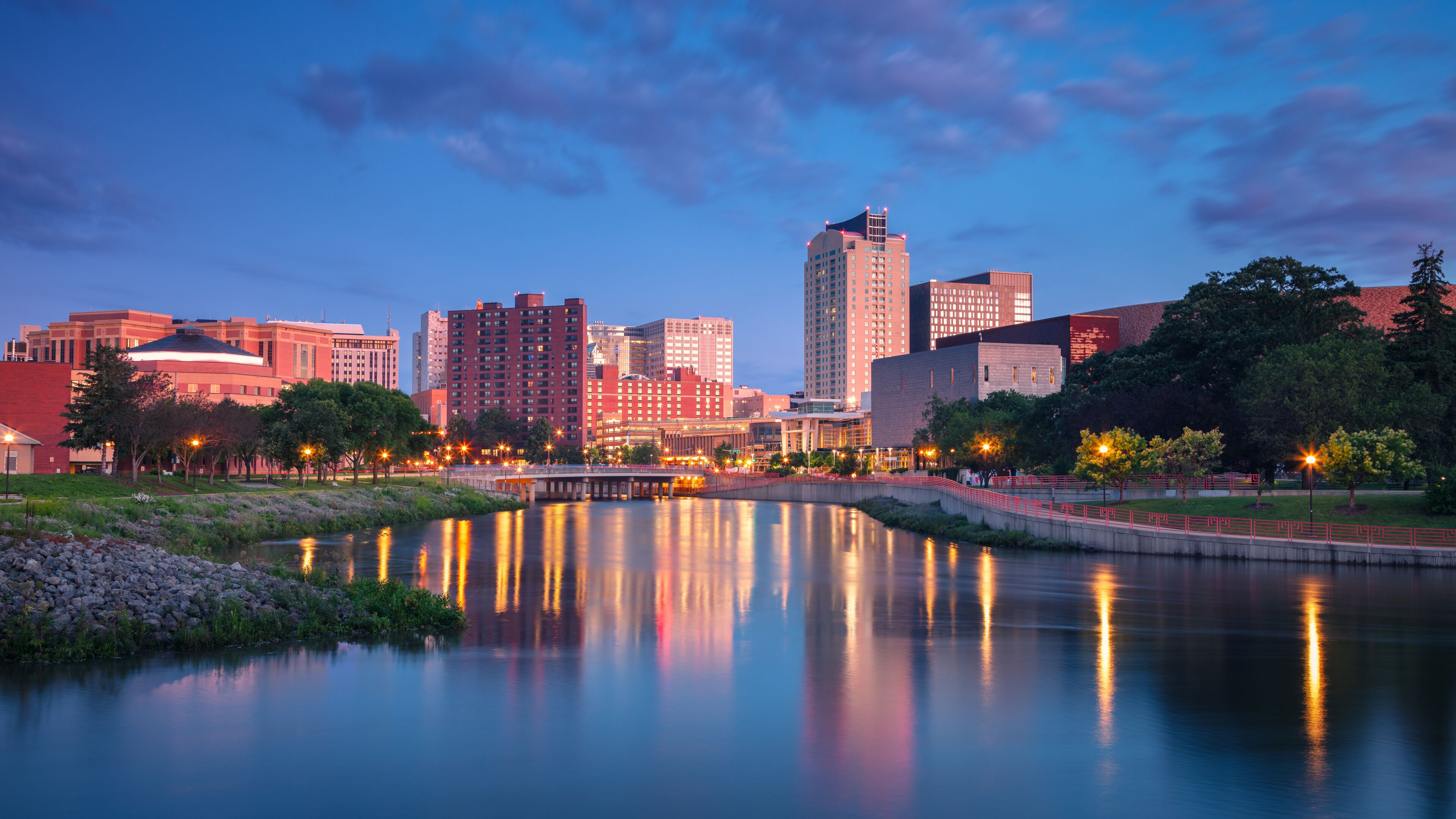 Rochester, Minnesota, USA. Cityscape image of Rochester, Minnesota, USA at summer sunrise.