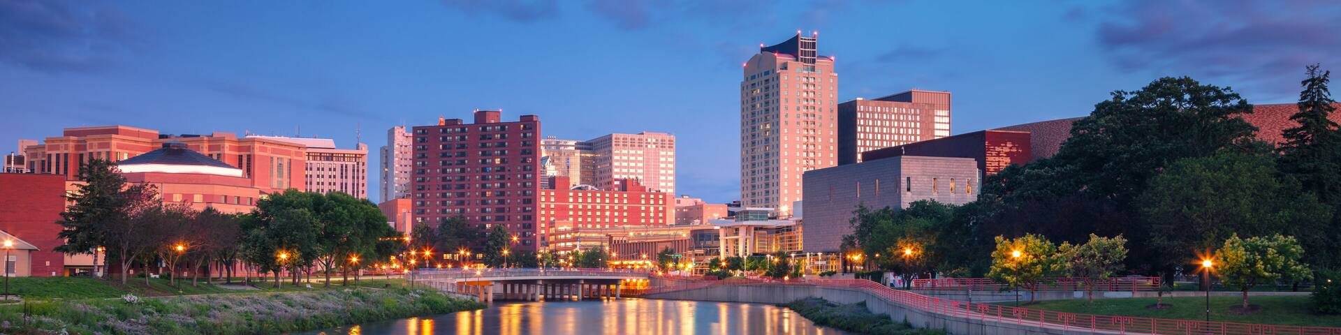 Rochester, Minnesota, USA. Cityscape image of Rochester, Minnesota, USA at summer sunrise.