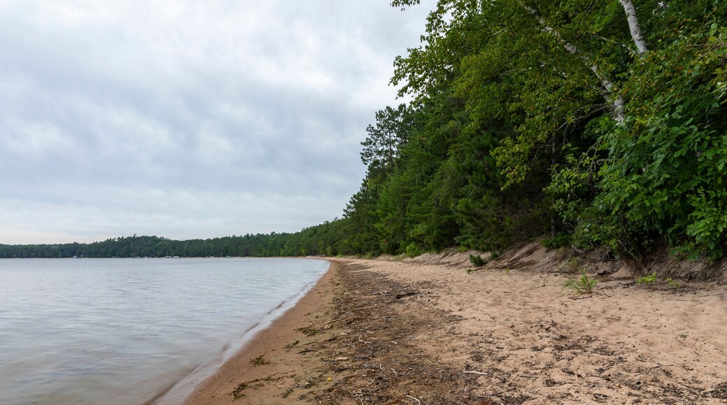 Lake Sturgeon And A Sandy Beach