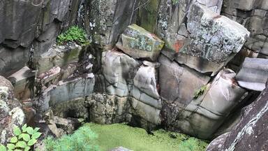 Really cool pot holes that formed in Taylor Falls International State Park!