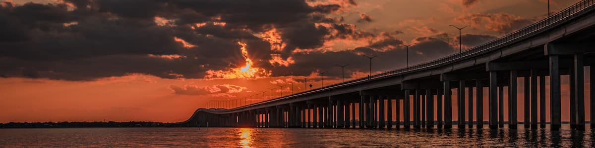 Sunset Over the Bay St. Louis Bridge