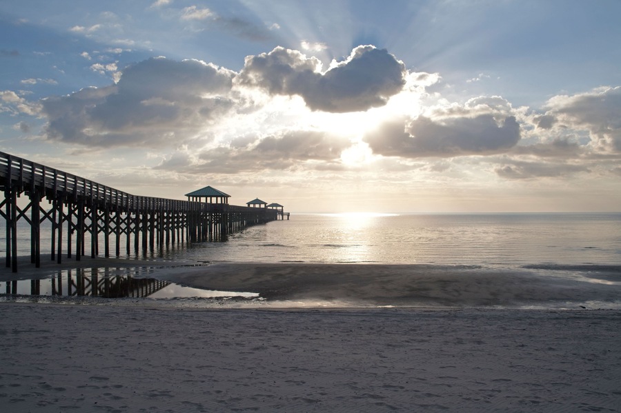 Cloud burst over Bay St Louis, on the Mississippi Gulf coast.