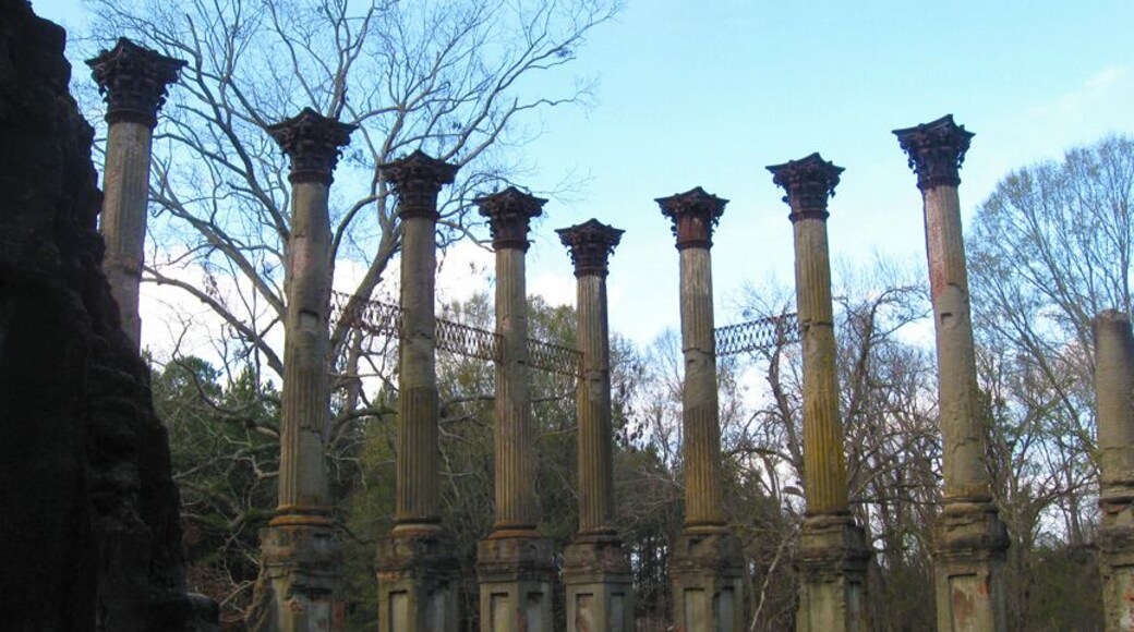 The haunting ruins of an old plantation house, burned down in the 1890s.