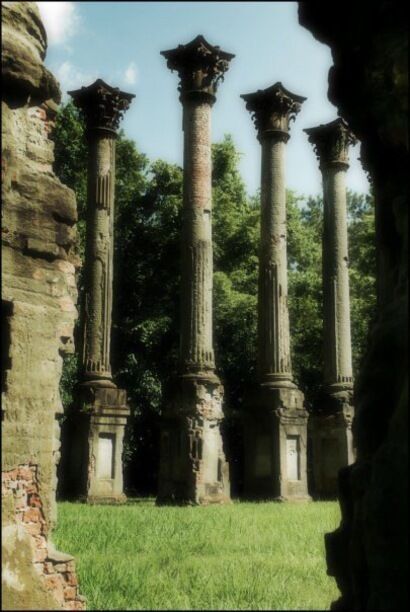 What an interesting history of this house/plantation.  This is all that remains of this grand lady.  It survived the Civil War to be burned to the ground by a careless guest that left his cigar and started the fire that destroyed her.  The wrought iron stairs were relocated to a College not far from their original location. 

#InStone